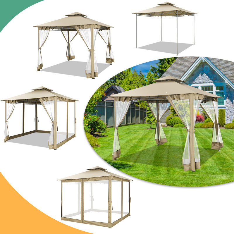 10 Ft. W x 4 Ft. D Steel Canopy