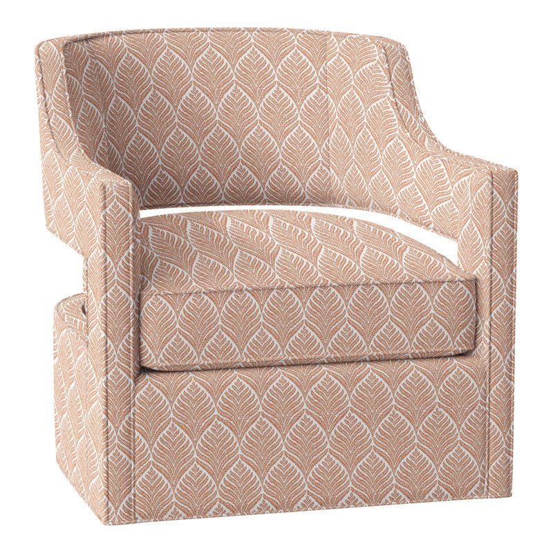 Phoebe 29.5" W Swivel Armchair, Perigold Linnaeus Clay