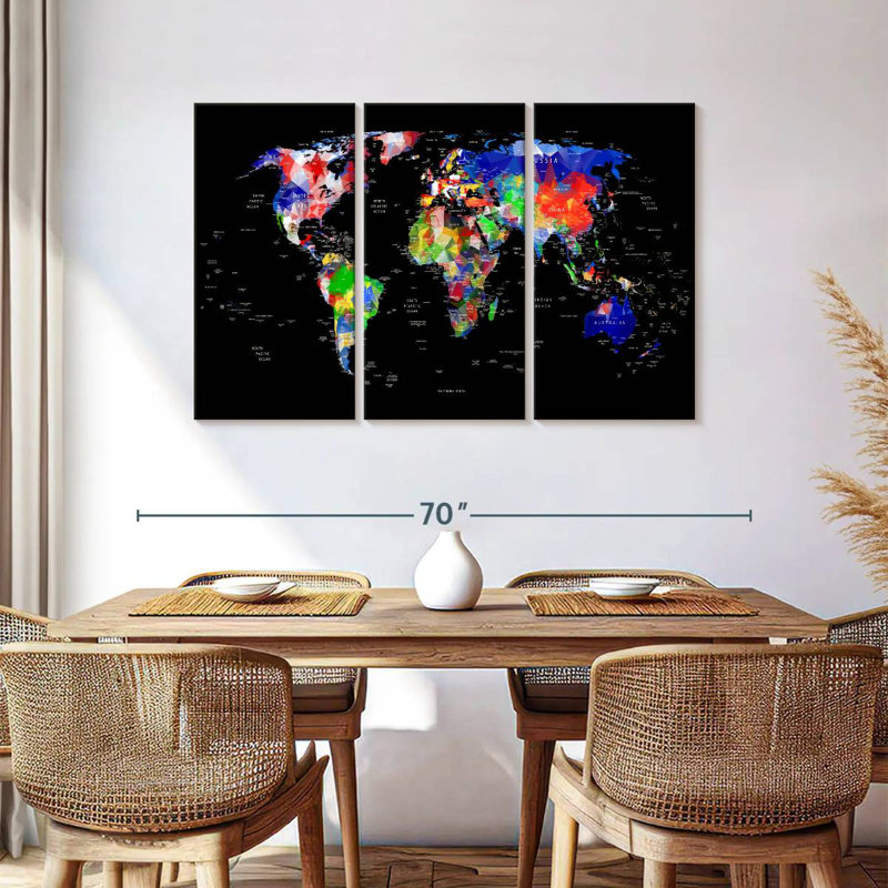 Aliaz Geometric Map, 36" H x 57" W