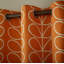 Orla Kiely Linear Stem Eyelet Curtains Cream 66x72"-105536917-105536919