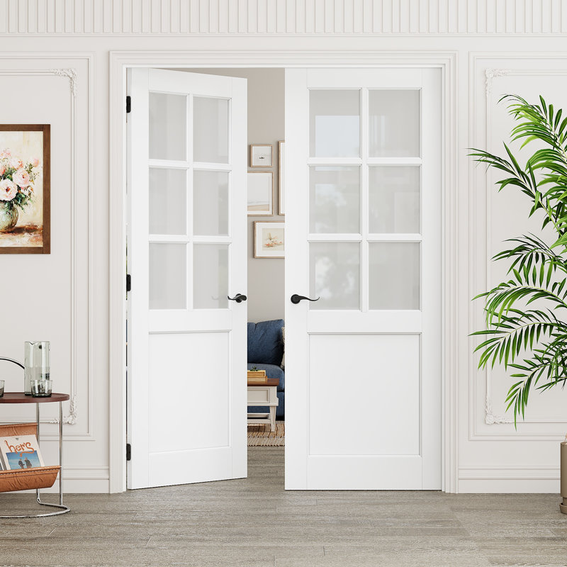 Porte de garde-manger 6 portes Lite, 72 po x 80 po, Blanc