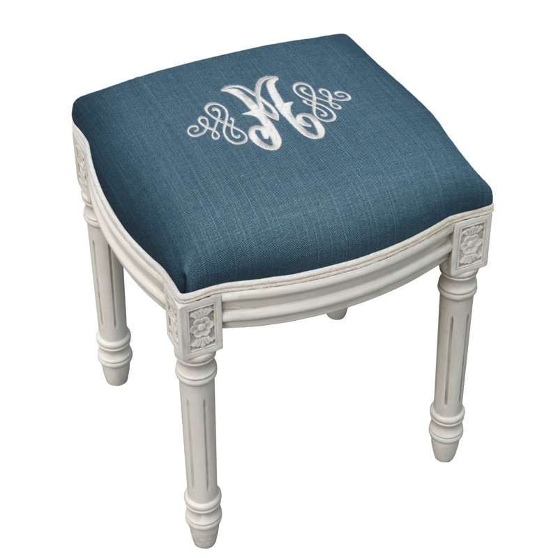 Tabouret de coiffeuse Lombardi, M, Bleu marine
