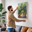 Golden Blossom Path Botanical - Wrapped Canvas-1334250638-1334250634