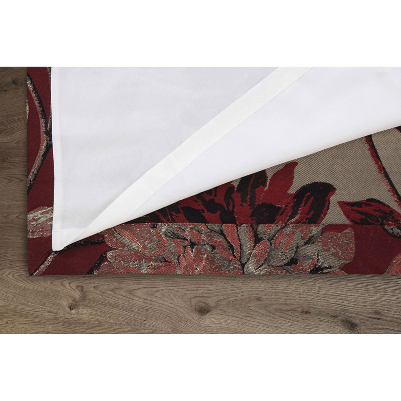 Amridean Fully Lined Eyelet Curtains, 114 W x 229 D cm, Red