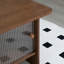 Table basse moderne de 47 po avec rangement coulissant en verre pour porte de salon, chambre à coucher et table de bureau-314400288