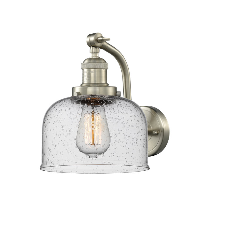 Adalhard Armed Sconce, Brushed Satin Nickel