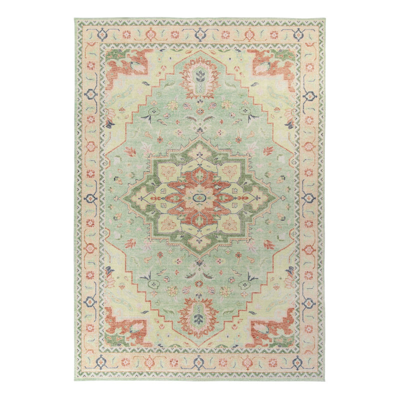 Distressed Homage Hand Knotted Wool Geometric Area Rug, Rectangle 8' x 10'