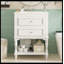 Meuble-lavabo 24 po avec lavabo en céramique, armoire de rangement avec tablette ouverte et 2 tiroirs 24 po-109658655