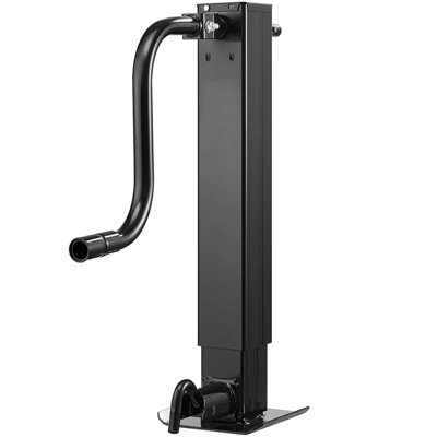 12,000 Lbs Heavy-duty Trailer Jack, Sidewind Square Direct Weld-on Trailer Jack With Handle Crank & Adjustable Drop Leg, 26-inch Travel For Lifting Rv Utility Yacht Trailers
