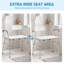 Banc de transfert de baignoire avec accoudoirs et dossier, chaise de douche, blanc