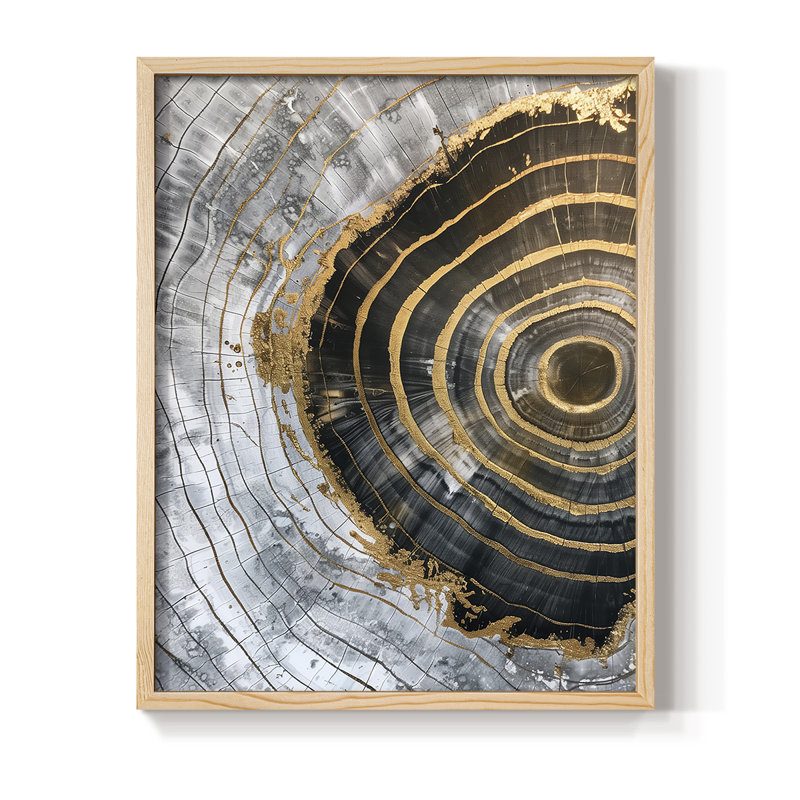ABSTRACT Series CCL XXXIV, reproduction encadrée - bois massif, H 15 po x l 12 po