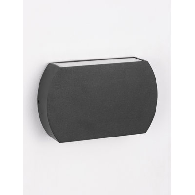 Black Integrated LED Outdoor Armed Sconce