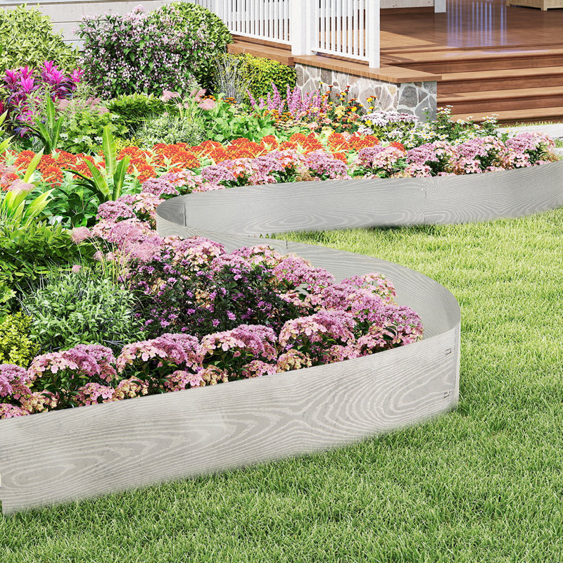Ensemble de 6 bordures de jardin en métal galvanisé 20 pi
