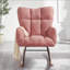 Fauteuil berçant et oscillant rembourré avec tissu-130146335-130146336