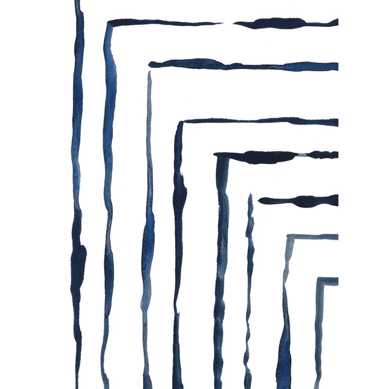 Rouleau de papier peint adhésif L 18 pi x l 24 po, Indigo