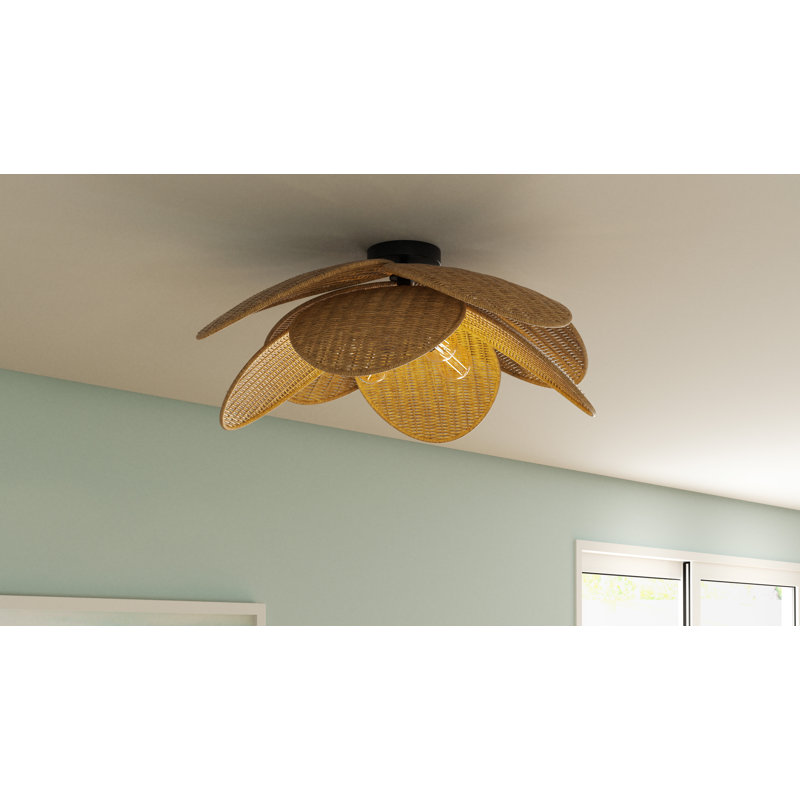 Corisha 1-Light Semi-Flush Mount, 11.25" H x 30" W x 30" D, 4 Lights
