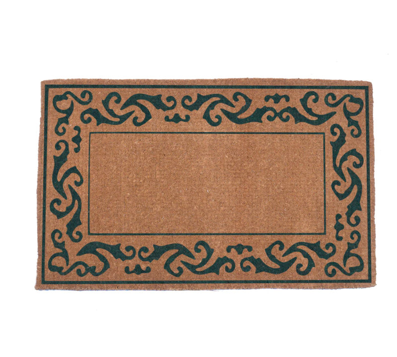 Paillasson antidérapant personnalisable pour l'extérieur, Vert, H 36 po x l 22 po x P 1 po, Oui