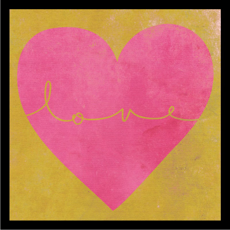 « love rose or coeur » par brandi fitzgerald, impression encadrée, H 12 po x l 12 po x P 1 po