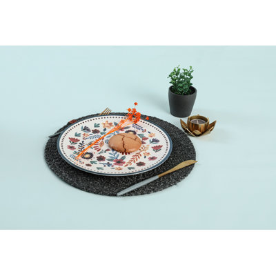 Ensemble de 6 assiettes élégantes en céramique, 9,8 pouces | 100% allant au lave-vaisselle et au micro-ondes, résistant à la chaleur jusqu'à 122 ° F | Parfait pour les repas de tous les jours et les occasions spéciales, design élégant pour les tables modernes