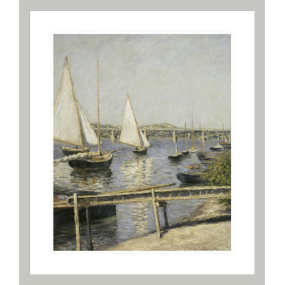 Sailing Boats at Argenteuil by Gustave Caillebotte -Framed Giclee Print