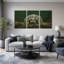 "Tortue verte peinte", ensemble de 3 toiles sur toile-1081153737