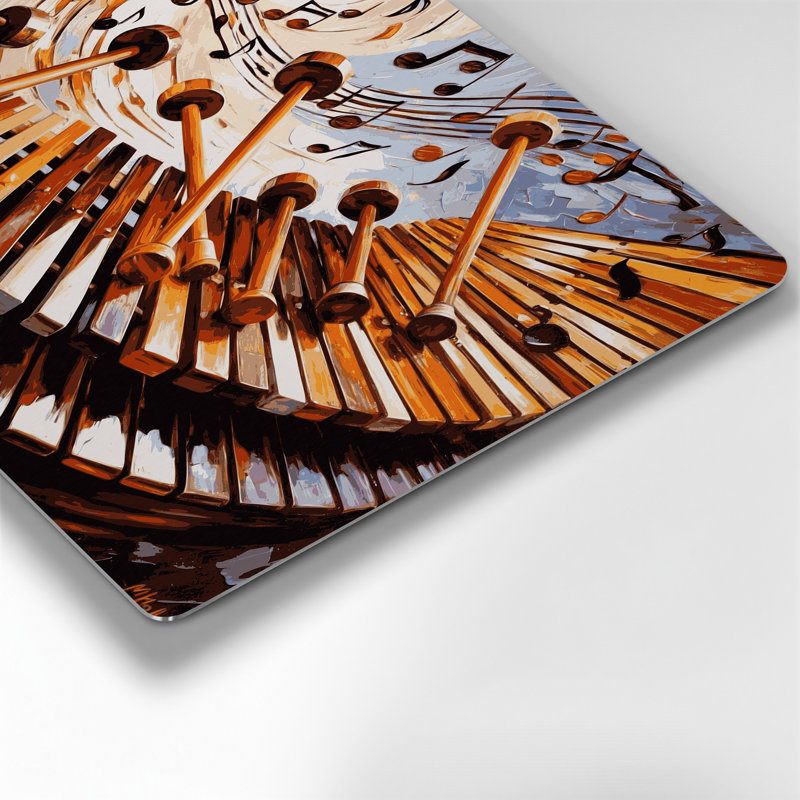 Art musical noir Marimba, H 20 po x l 24 po