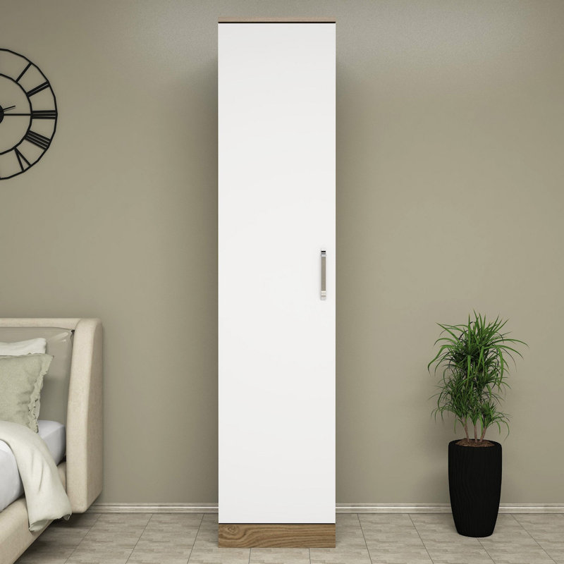 Armoire Eldine, Brun / blanc