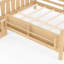 Lit pour enfants en bois massif avec bibliothèques de rangement, escaliers mignons et garde-corps, aucun sommier requis-1882690437-1882690443