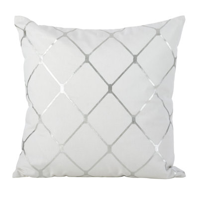  Metallic Diamond Cotton Down Throw Pillow