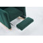 Chaise berçante en tissu avec repose-pieds réglable-1880423345