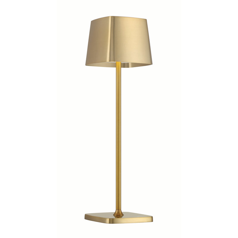George Kovacs Task Portables LED Table Lamp W/Battery, Soft Rass