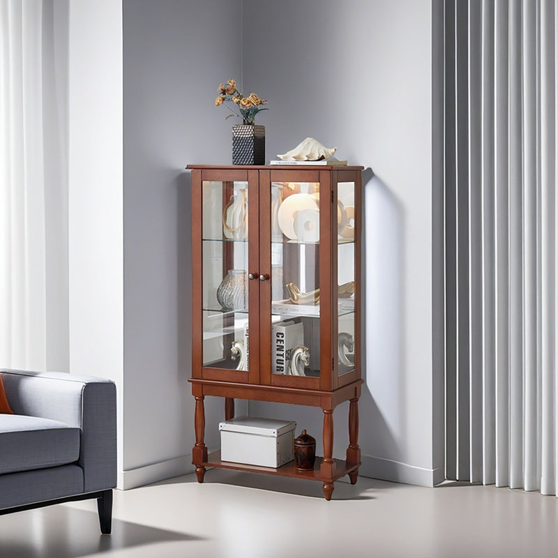 Vitrine lumineuse Curio Cabinet, Noyer