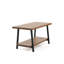 Table basse rustique en bois massif avec tablette de salon 39 po x 20 po 21 po, couleur noyer, noyer, classique