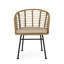 Chaise pivotante d'extérieur, coussins d'eau, 22,26 P x 22,27 po 29,91 H, assemblage requis, structure en forme de baignoire brune et beige