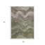 Tapis extérieur lavable abstrait vert et taupe 5 pi x 8 pi