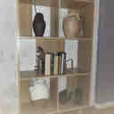 Modway Transmit 5-Cube Wood Grain Bookcase - Walnut Finish Open Shelving For Living Room & Office