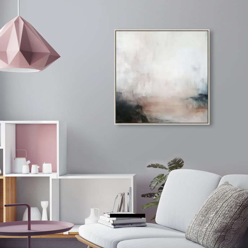 Abstract painting Canvas Abstract Print by Oliver Gal, Black Frame, 12 x 12, 25"H x 25"W, Silver Frame