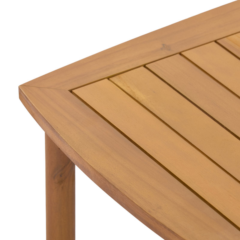 Ensembles de salle à manger de patio moderne, causeuse en bois d'acacia, salon de patio compact