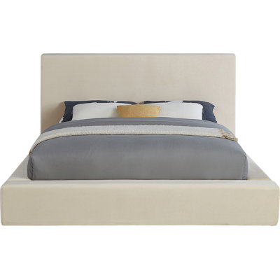Ishia Velvet Upholstered Bed