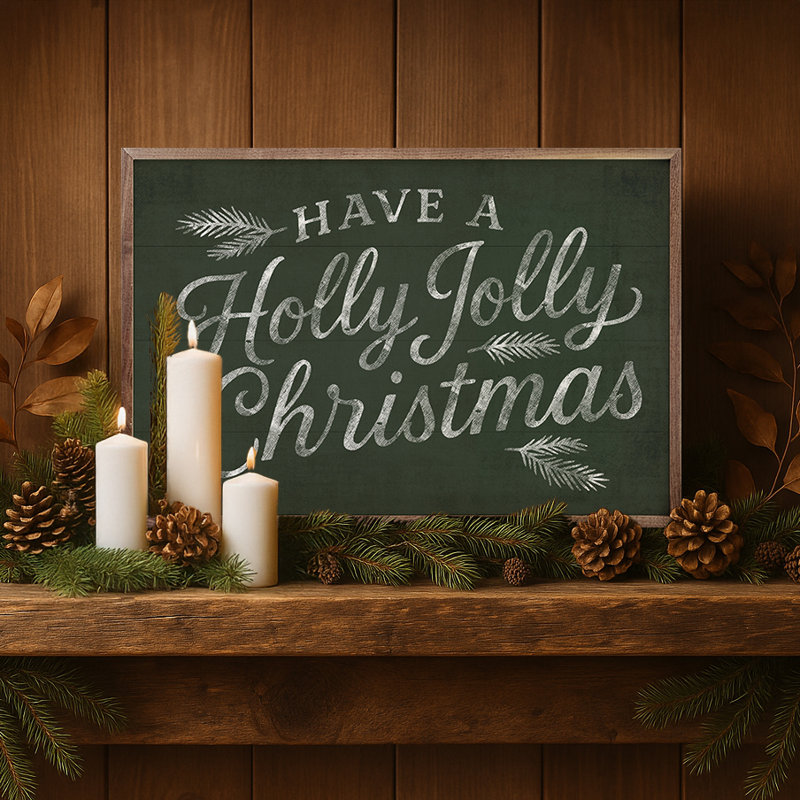 Have A Holly Jolly Christmas, H 5 po x l 8 po, Vert