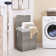 Wicker Laundry Hamper with Lid, 90L/110L Storage Capacity Wicker Clothes Basket with Handle and Removeable Liner