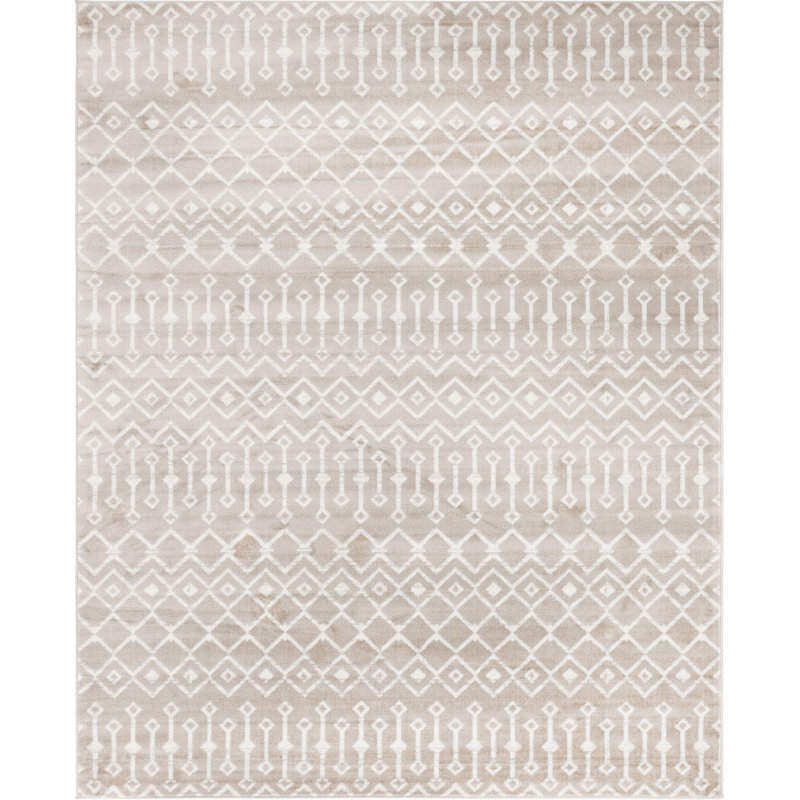 Tapis contemporain Aemtenan couleur rosée, Rectangle 8 pi x 10 pi