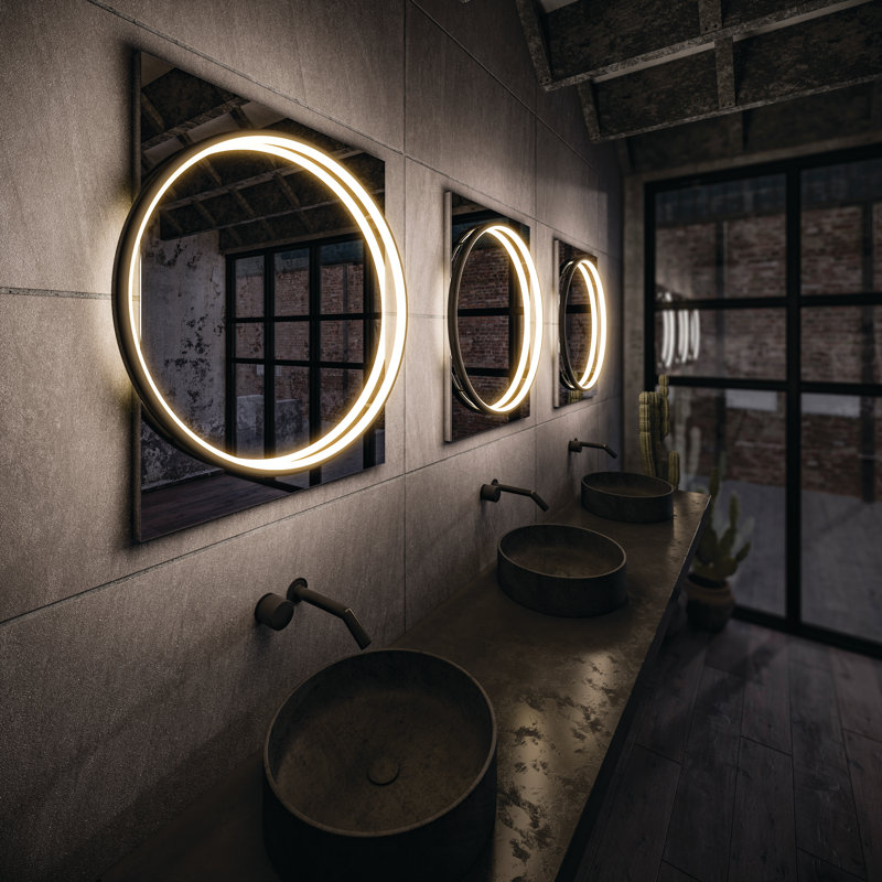 Solas Vanity Mirror, 80cm H x 60cm W, Black