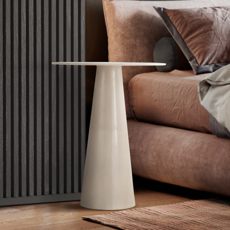 Adeel White Finished Side Table