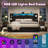 Coey Farmhouse Storage Bed with Bookcase Headboard-1128658723-1128658725