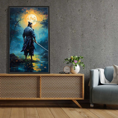 Samouraï, une puissante caste militaire féodale au Japon V3 par V2 Design Co. - Peinture sur toile à cadre flottant