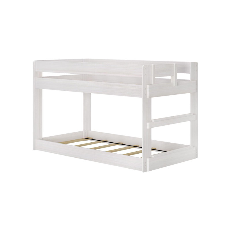 Decimus Kids Twin Over Twin Bunk Bed, White Wash
