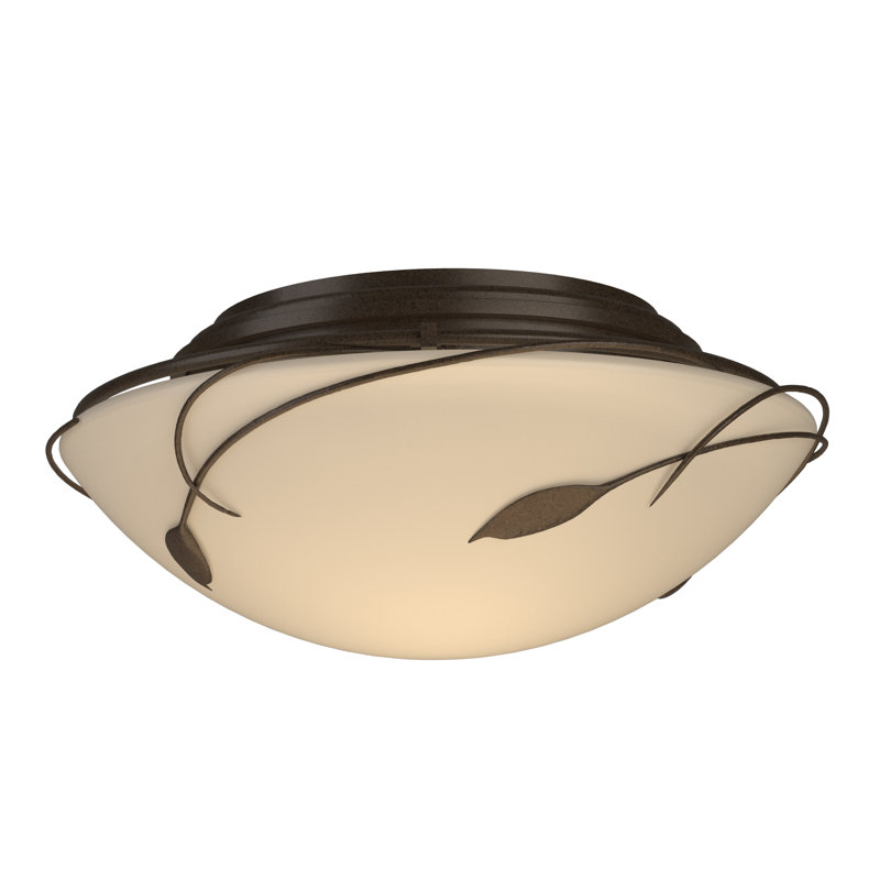Leaf 2 - Light 13.6" Unique/Statement Bowl Flush Mount, Bronze