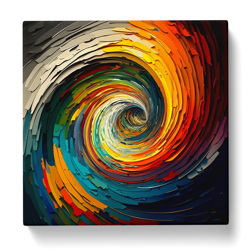 Hypnotize Palette Knife Painting - No Frame Print, 35cm H x 35cm W x 3cm D