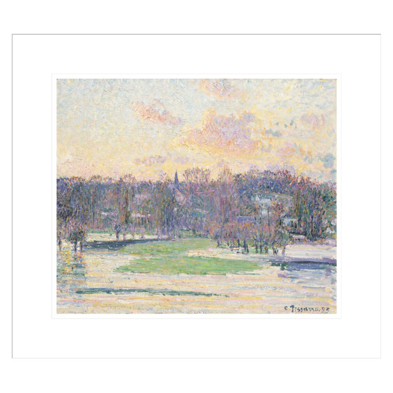 Flood at Sunset by Camille Pissarro -Framed Giclee Print, 17.75" H x 20.03" W